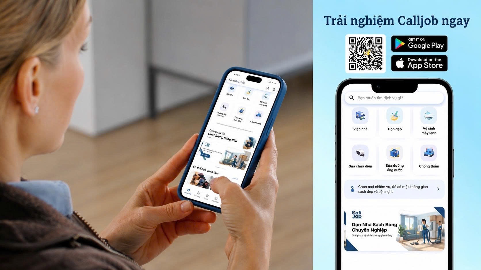 Trải nghiệm Call Job ngay trên ứng dụng